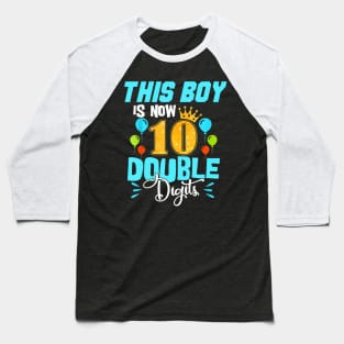 Its My 10Th Birthday Double Digits 10 Years Old Boys Baseball T-Shirt